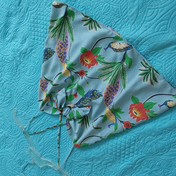 On 34th By Macy's Kight Blue Tropical Floral Summer Camisole Top, Festival Med - Picture 5 of 8